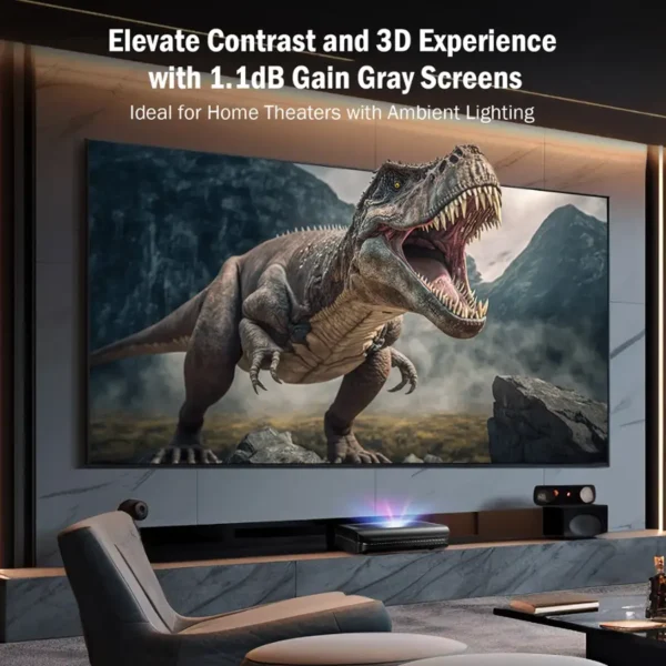 120” Unbreakable ALR D-120 Daylight UST Projector Screen – 4K/8K HDR, 3D - Image 5