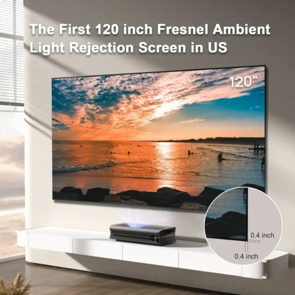 120” Unbreakable ALR D-120 Daylight UST Projector Screen – 4K/8K HDR, 3D - Image 15