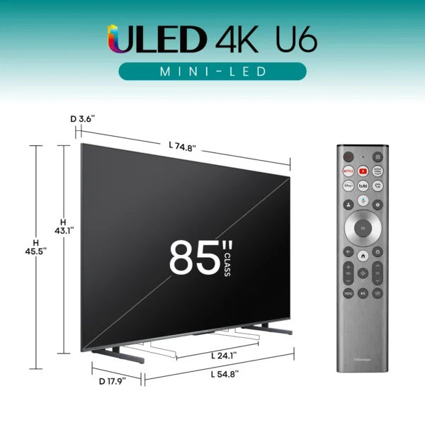 Hisense 85” Unbreakable Mini-LED 4K Smart TV - Image 2