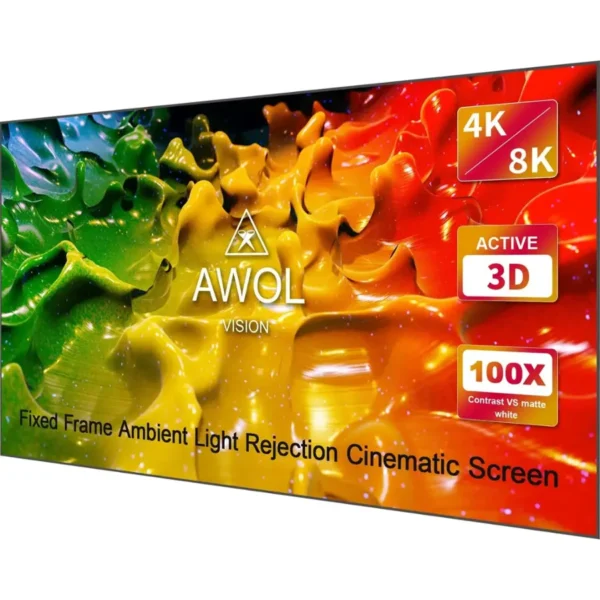 100” Unbreakable ALR C-100 UST Projector Screen – 4K/8K HDR, 3D - Image 7