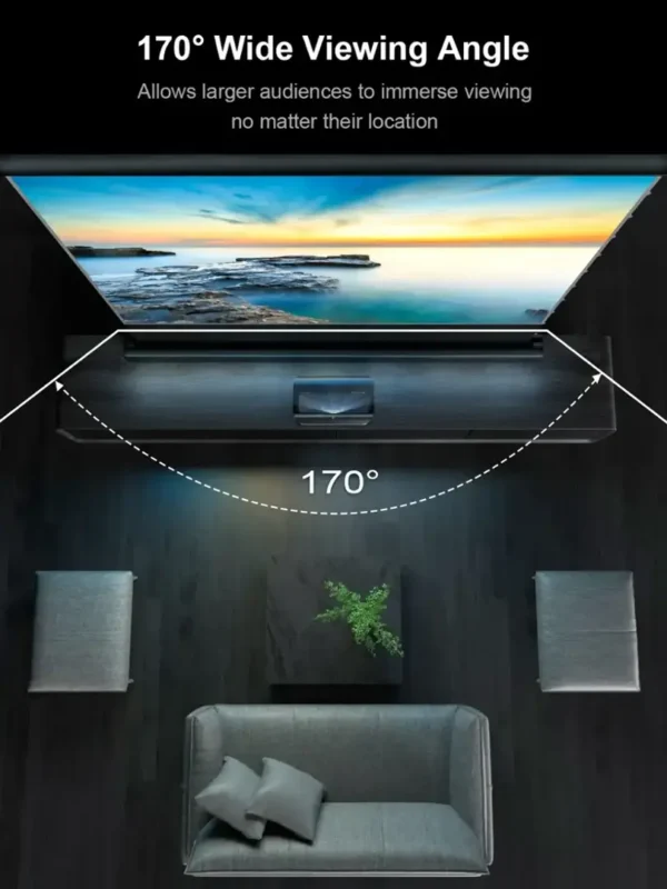 120” Unbreakable ALR-F220C Motorized Floor-Rising UST Projector Screen - Image 4