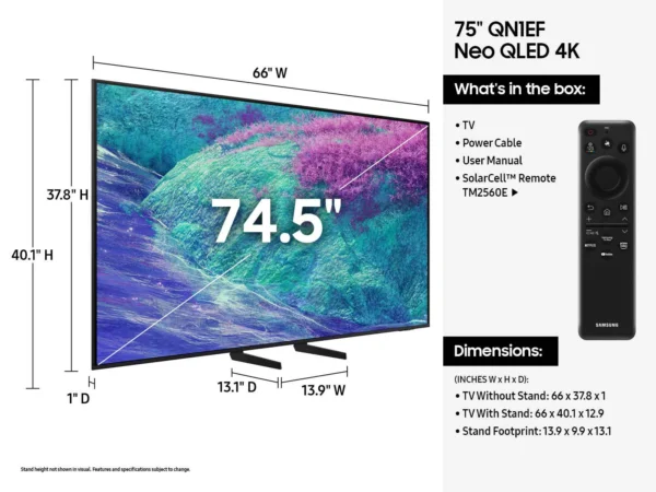 75” Unbreakable Neo QLED 4K Smart TV - Image 3