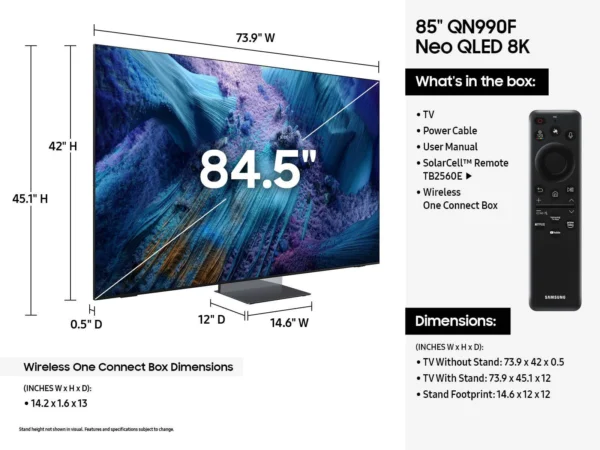 85” Unbreakable Neo QLED 8K Samsung Smart TV - Image 4